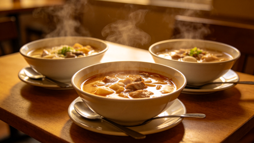 La chaîne d'approvisionnement en soupe instantanée à Singapour - de la ferme au bol.