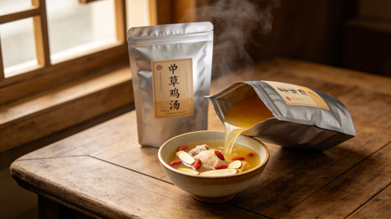 Derniers cas d'entreprise concernant Fabricant de sachets de soupe OEM en Chine – Soupes de sachets de cornue personnalisées