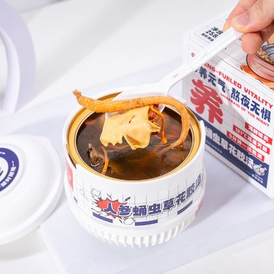 Bon prix Ginseng et Cordyceps soupe de poisson-mousse   Un tonique à base de plantes haut de gamme pour l'énergie, l'endurance et le soutien immunitaire avec un bouillon riche en collagène en ligne