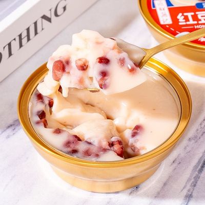 Bon prix Crème à base de haricots rouges Traditionnel dessert chinois, bon goûter sucré riche en protéines Pudding asiatique Crème à base de lait en ligne