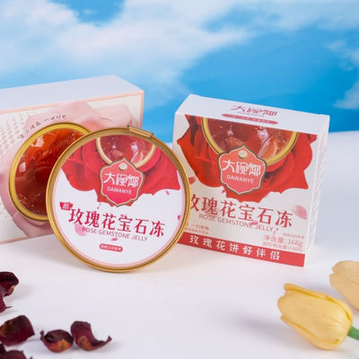 Bon prix Dessert à la gelée de rose à base de plantes 168g Aliments fonctionnels à base de plantes soutient la santé de la peau et le bien-être des femmes Prêt à manger Snack à faible teneur en sucre en ligne