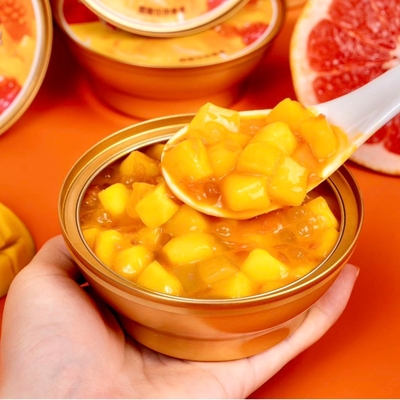 Bon prix Mango Pomelo Sago Dessert Prêt à consommer Sucreries asiatiques Fruits tropicaux Dessert Hong Kong Dessert Lait de coco Sago en ligne